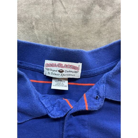 Boca Classic Florida Gators Shirt Mens XXL Blue Striped Logo Football Polo - Picture 4 of 6